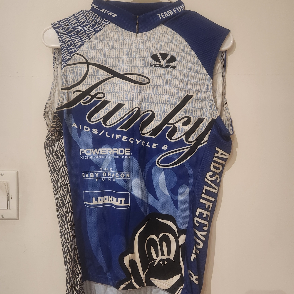 Voler Funky Blue and Gray Cycling Jersey